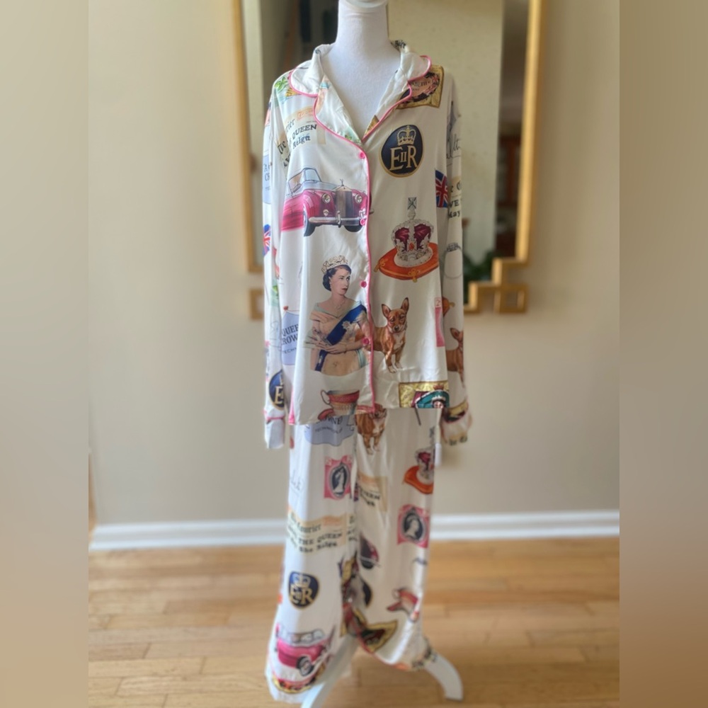SheShow Queen Elizabeth II Vintage Pajama Set size XXL new with Tags - Picture 8 of 16
